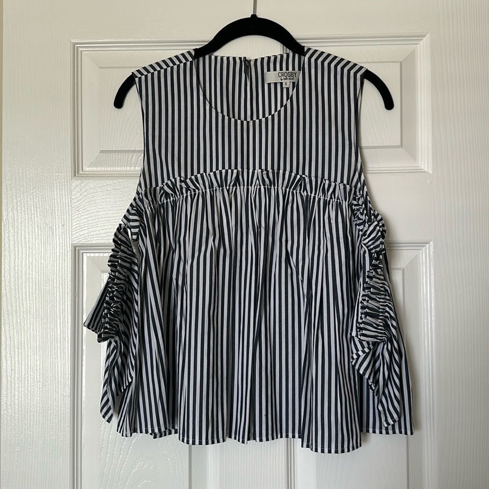 Crosby by Mollie Burch Sleeveless Stripe Top Small Women’s
